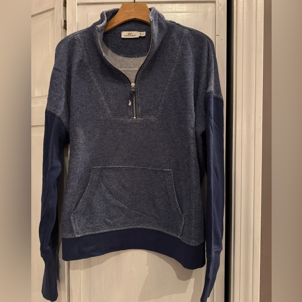 Vineyard Vines Navy Zip-Up Sweatshirt